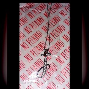CURSIVE Initial T Silver Rhodium Brass Pendant w/Top Grade Crystal Necklace 904